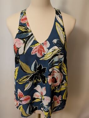Allison Joy Floral V-Neck Sleeveless Tank